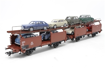 Double Car Transporter, Type Laae52 of the DB with 8 x VW Cars