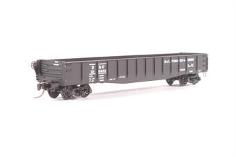 50' fishbelly side gondola with side mount brake wheel and drop ends of the Baltimore & Ohio - black 259492