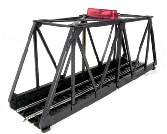 Elevated Truss bridge with 12 trestles & red blinking light