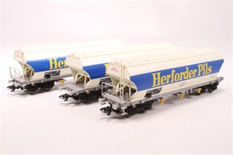 Set of 3 x High-Capacity Hoppers - 'Herforder Pils' of the DB, Epoch V