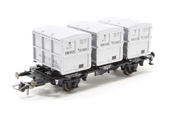Container Wagon with Three Containers  of the DB