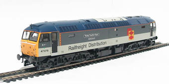 Class 47/3 47375 "Tinsley Traction Depot" in Railfreight Distribution livery