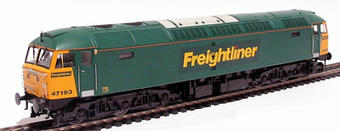 Class 47 47193 in Freightliner green livery