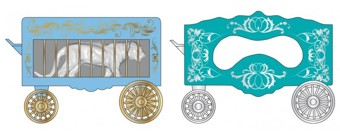 15' Closed Vintage Circus Wagon #3 (2-Pack)