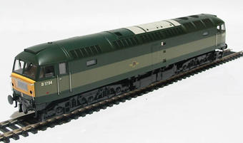 Class 47 diesel D1734 in BR 2 tone green