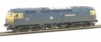 Class 47/4 47555 'The Commonwealth Spirit' in BR blue - weathered