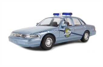 Kentucky State Trooper police car in light metallic blue HO gauge
