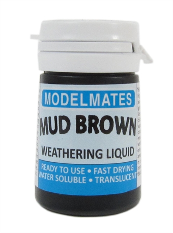 Jar Of Weathering Liquid - Mud Brown - 18ml