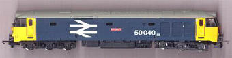 Class 50 diesel 50040 "Leviathan" in BR blue with large logo