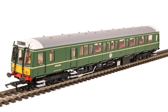 Class 121 single car DMU 'Bubblecar' W55028 in BR green with small yellow panels - DCC Fitted