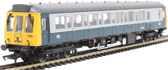 Class 121 single car DMU 'Bubblecar' 55026 in BR blue and grey with Highland Rail stag