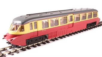 Streamlined Railcar W14 in BR lined crimson and cream