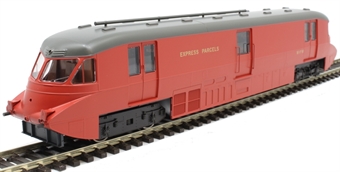 Streamlined Parcels Railcar W17W in BR crimson with Express Parcels branding