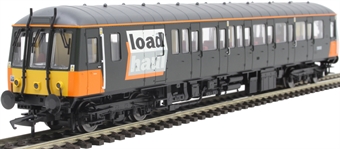 Class 122 single car DMU 'Bubblecar' 55012 in LoadHaul black and orange