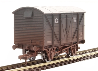 12-ton ventilated van in GWR grey - 123525 - weathered