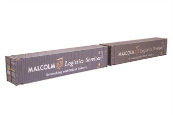 45ft Hi-Cube containers "Malcolm Logistics" - 450033 3 & 0029 3 - weathered - pack of 2