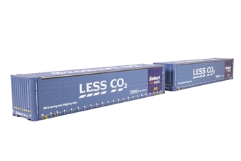 45ft curtain-sided containers "Less Co2 Stobart Rail" - pack of 2