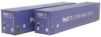 45ft Hi-Cube containers "P&O" - 008462 4 & 008032 4 - weathered - pack of 2
