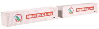 40ft containers "Mitsui Lines" - weathered pack of 2
