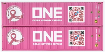 40ft Hi-Cube containers "Pink One Breast Cancer Awareness" - pack of 2