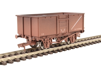 16-ton steel mineral wagon in BR bauxite - 620623 - weathered