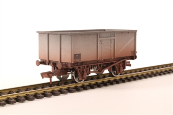 16-ton steel mineral wagon in BR grey - M620214 - weathered