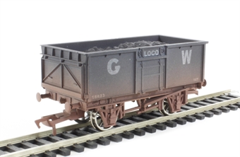 16-ton steel mineral wagon in GWR grey - 18623 - weathered