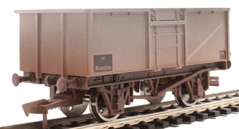 16-ton steel mineral wagon in BR grey - M620220 - weathered