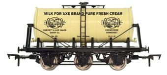 6 Wheel Milk Tanker Axe Brand Cream - Weathered