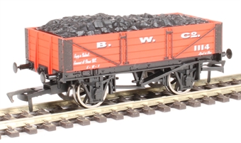4-plank open wagon "B. W. Co." with coal load - 1114