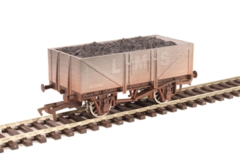 5-plank open wagon in LMS grey - 404102 - weathered