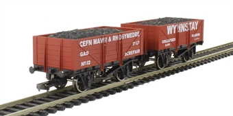 5-plank open wagons "Wynstay, Ruabon & Cefn Mawr & Rhosymedre, Acrefair" - 551 & 12 - pack of 2