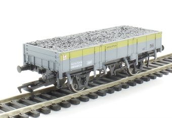 Grampus engineers open wagon in Civil Engineers 'Dutch' grey and yellow - DB988532