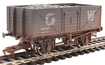 7-plank open wagon in GWR grey - 065667 - weathered