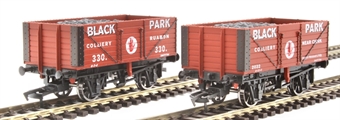 7-plank open wagons "Black Park, Ruabon & Chirk" - 330 & 2032 - pack of 2