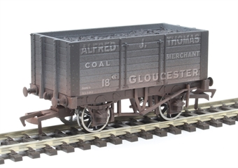 7-plank open wagon with 9ft wheelbase "Alfred J Thomas, Gloucester - 18 - weathered