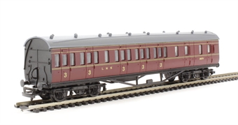 RTR 57ft Stanier non-corridor brake 3rd in LMS maroon lined 25270