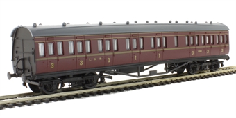 57FT Stanier Non Corridor Comp LMS Maroon Lined 19185