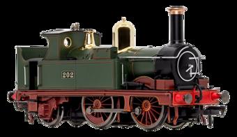 GWR 517 Class 0-4-2 202 Lined G.W Green Red Frames Steam Locomotive - DCC Sound