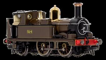 GWR 517 Class 0-4-2 524 Lined Chocolate Steam Locomotive