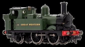 GWR 517 Class 0-4-2 1159 G.W. Green Great Western Steam Locomotive - DCC Sound