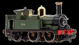 GWR 517 Class 0-4-2 539 Lined G.W. Green Black Frames Steam Locomotive - DCC Fitted