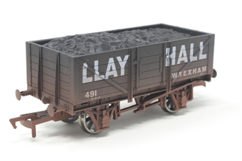 5-plank open wagon "Llay Hall, Wrexham" - 491 - weathered