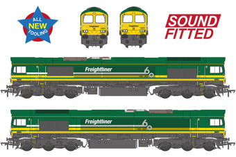 Class 66/6 66601 Freightliner 60 1965-2025 Freightliner Green Diesel Locomotive - DCC Sound