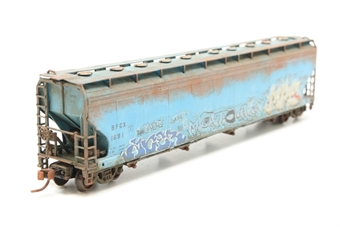 4-bay ACF 5701 covered hopper of BF Goodrich - blue with black lettering 1691