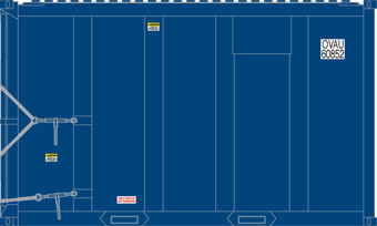 20' High Cube MSW Trash Containers, OVAU 2