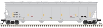 4-bay ACF 5701 covered hopper of Union Carbide - grey 58052