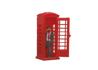 Telephone box with caller