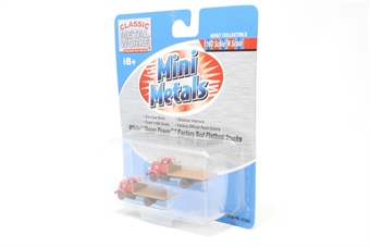White WC22 flatbed truck in red - pack of two