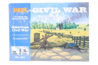 Barricades, sand sacks, battlefield set - American Civil War